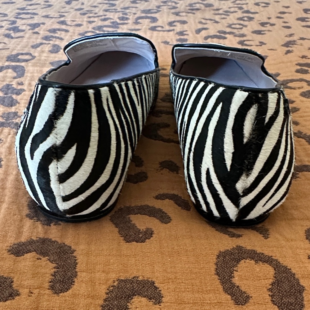 Calvin Klein Black and White Zebra Loafers - Picture 7 of 7